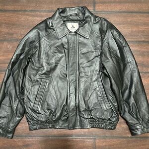 Misty Harbor Black Leather Jacket Sz  XL—Excellent Condition!